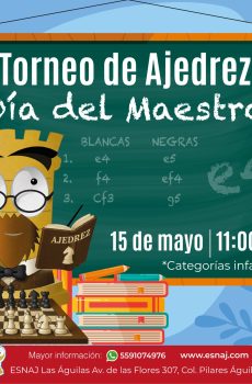 Torneo Infantil Día del Maestro 15 de mayo 2026 ESNAJ Pilares Águilas